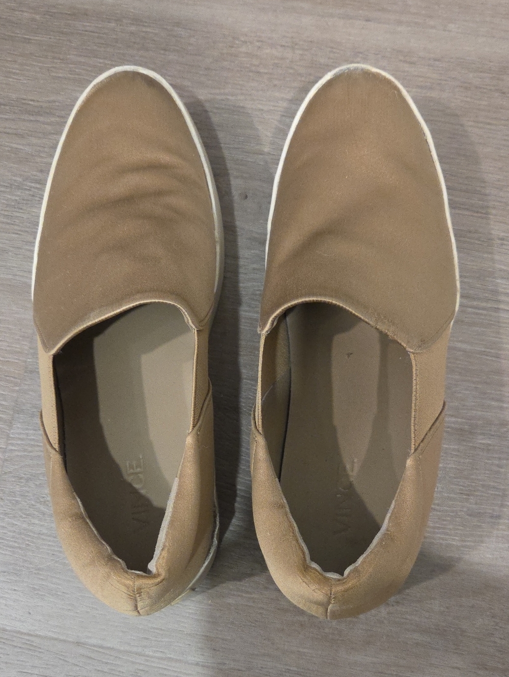 Vince Women's Slip-On Loafers in Tan Canvas